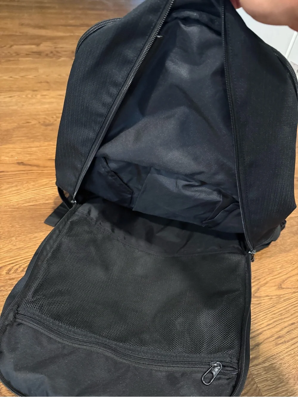 Nike Black Backpack with White Swoosh